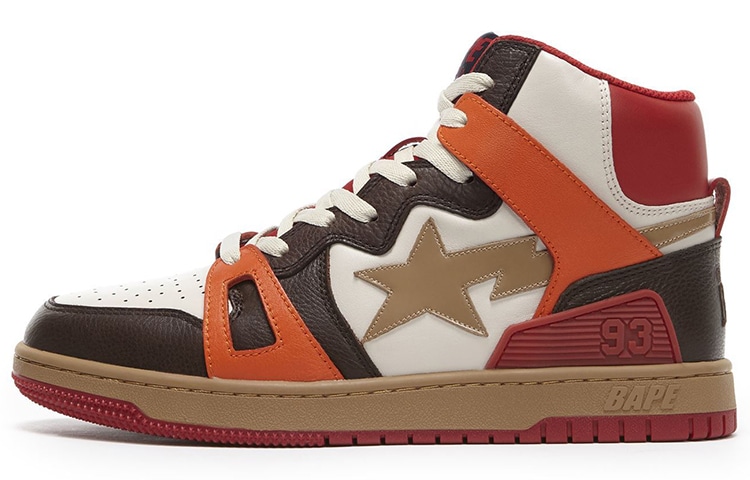 A BATHING APE Bape Sta 93 Hi Beige Brown