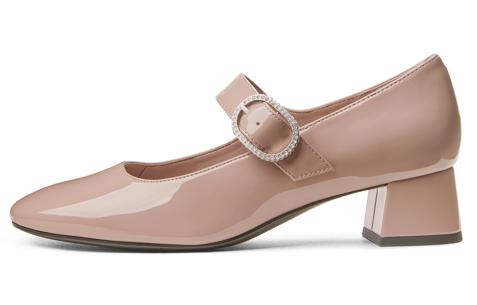 Charles&Keith CHARLESKEITH ck PU 4cm Black PatentBurgundyNude — фото 10