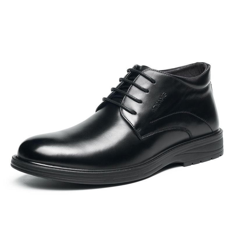 Ботинки 奥康/AOKANG AOKANG Black Leather Boots