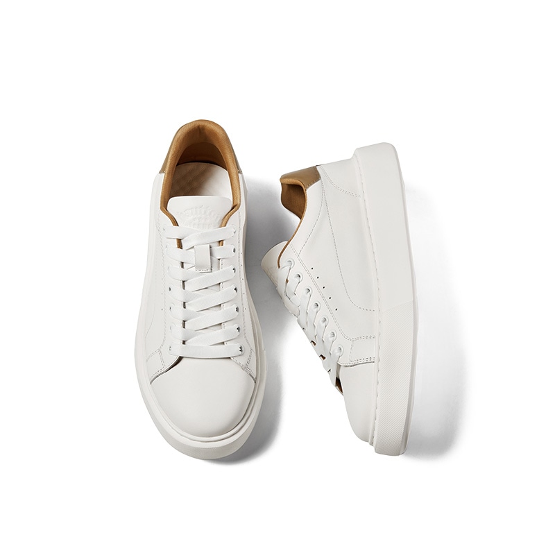 Hautton Jeans Hautton White Brown Sneakers — фото 2