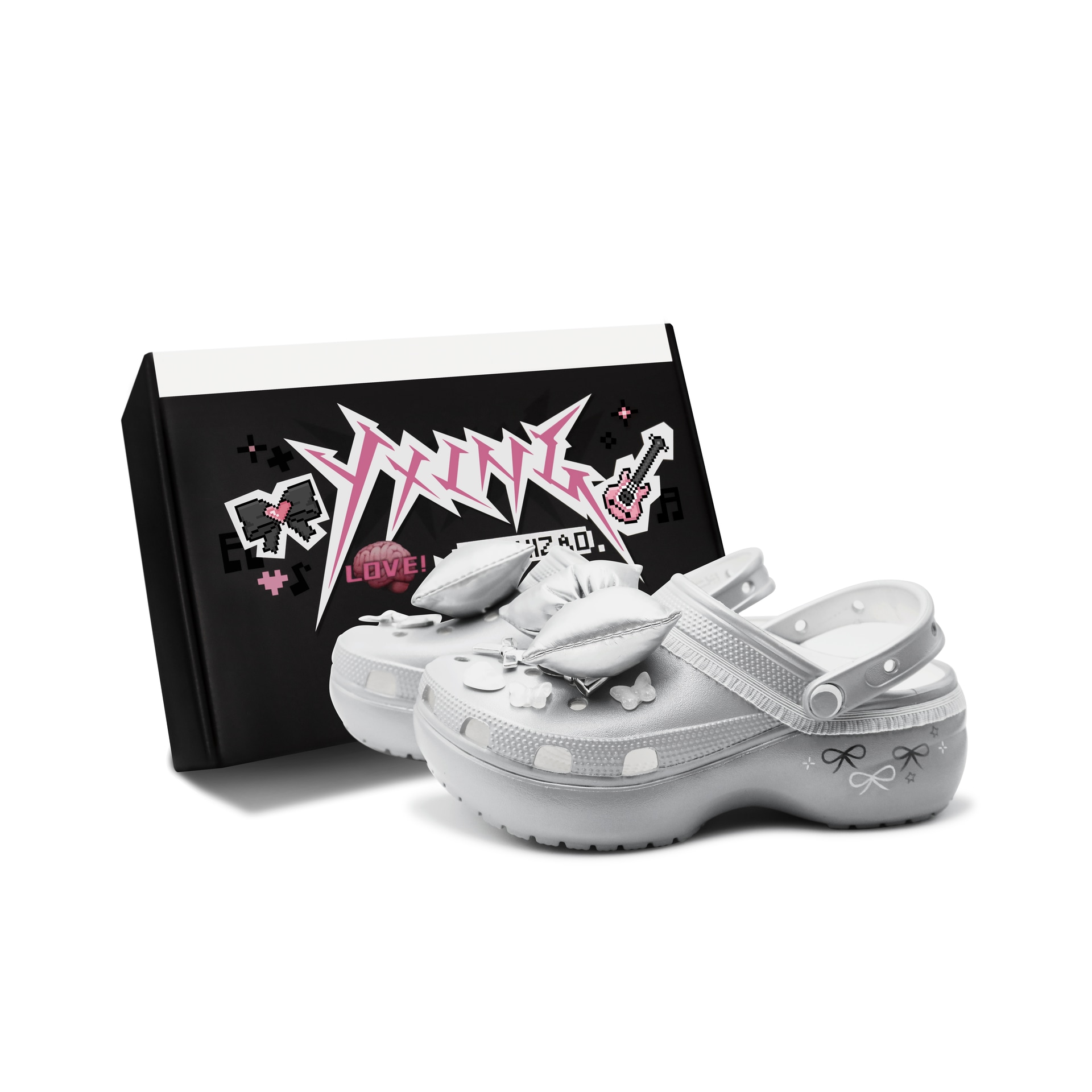 Crocs Classic Clog Ballet Silver White