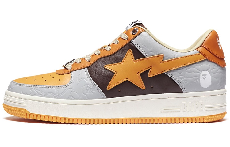 A BATHING APE STA Low Orange Black