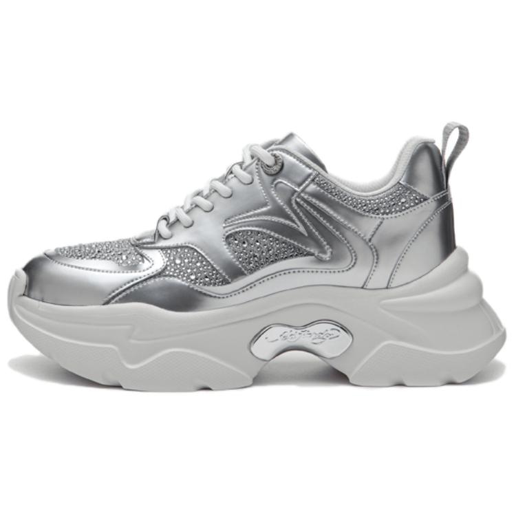 Ed Hardy Silver Dad Sneakers