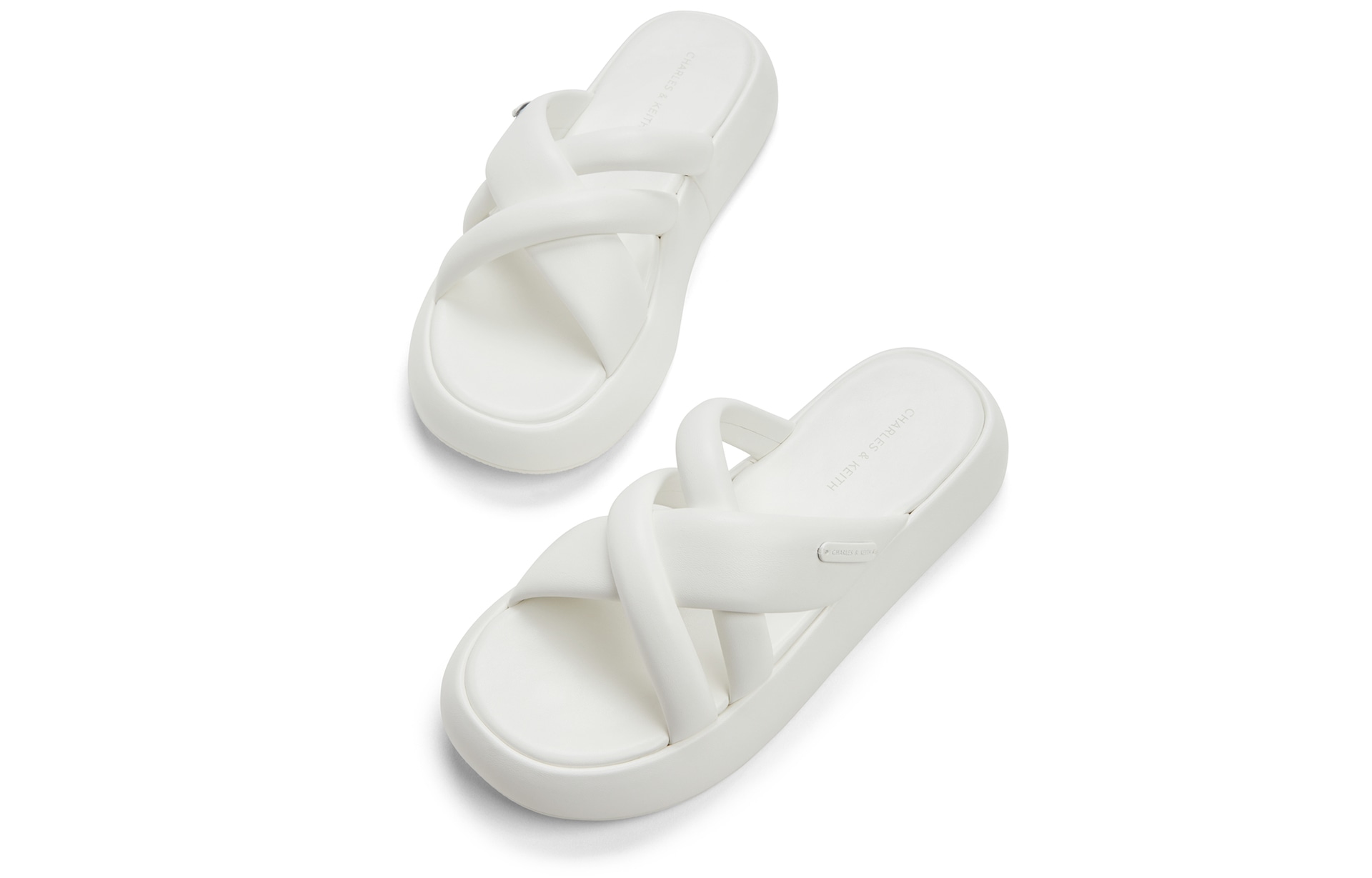 Charles&Keith CHARLESKEITH ck 3.5cm WhiteBlackButterDenim Blue — фото 8