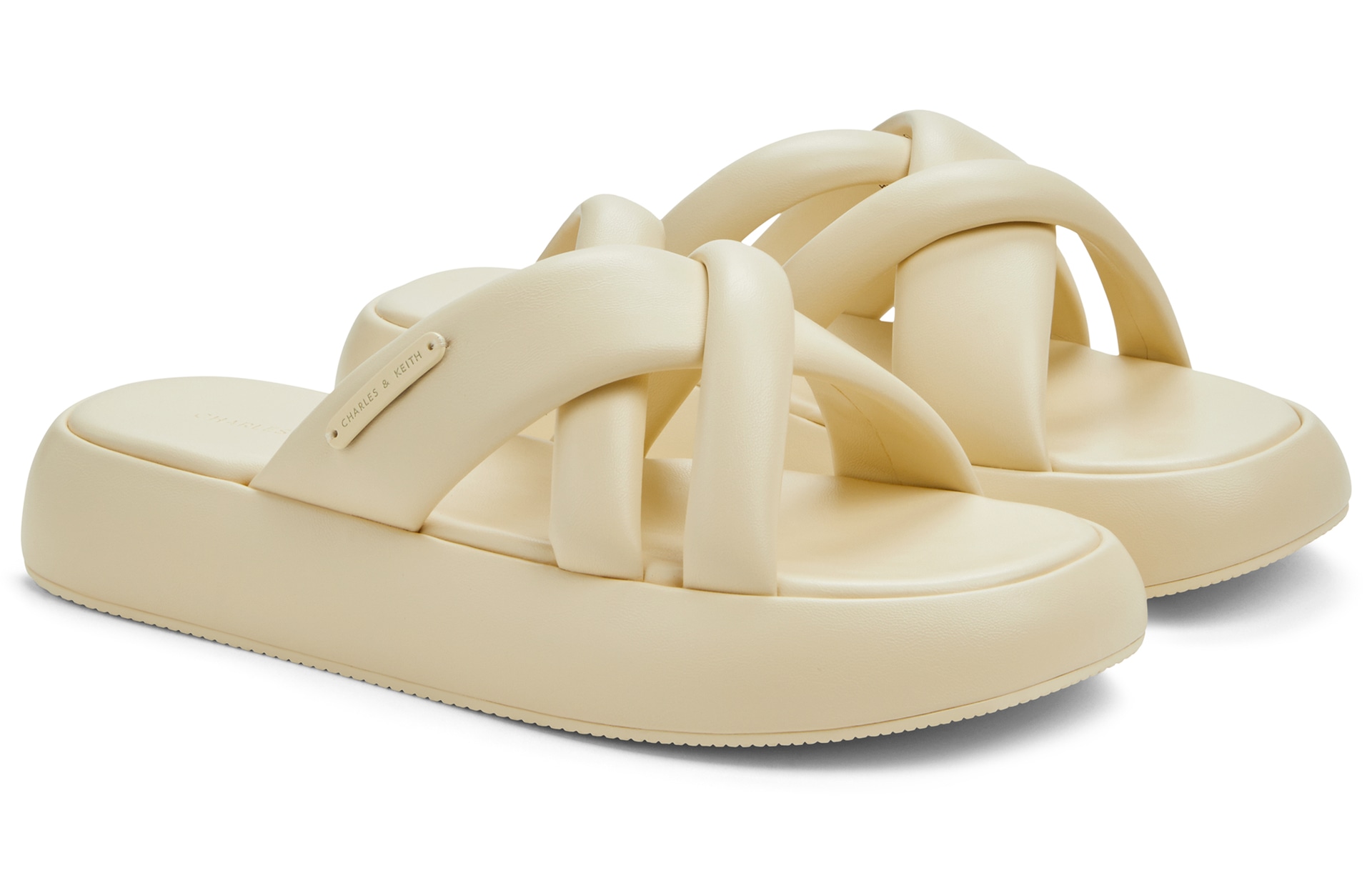 Charles&Keith CHARLESKEITH ck 3.5cm WhiteBlackButterDenim Blue — фото 6