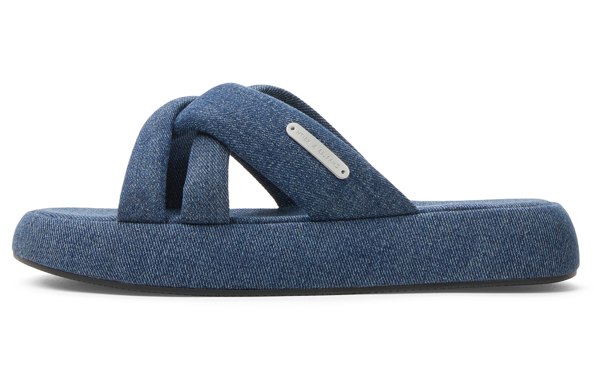 Charles&Keith CHARLESKEITH ck 3.5cm WhiteBlackButterDenim Blue — фото 3