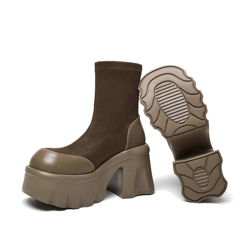 Cherykally Retro Platform Ankle Boots 10cm — фото 5