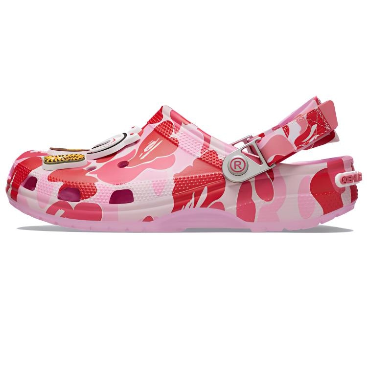 A BATHING APE x Crocs Classic Clog Pink Camo