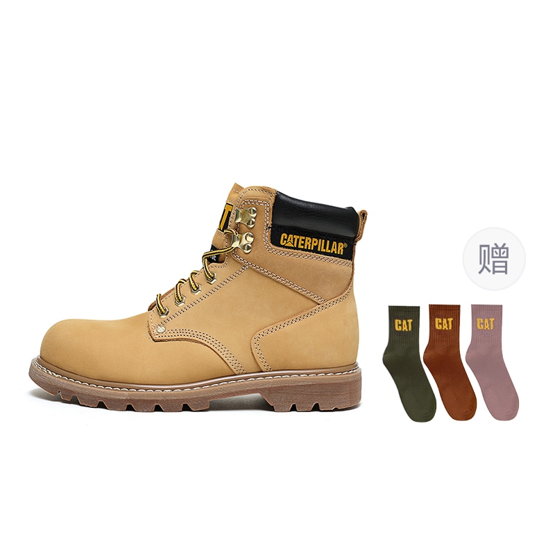 Cat Classic Retro Short Martin Boots Yellow — фото 5