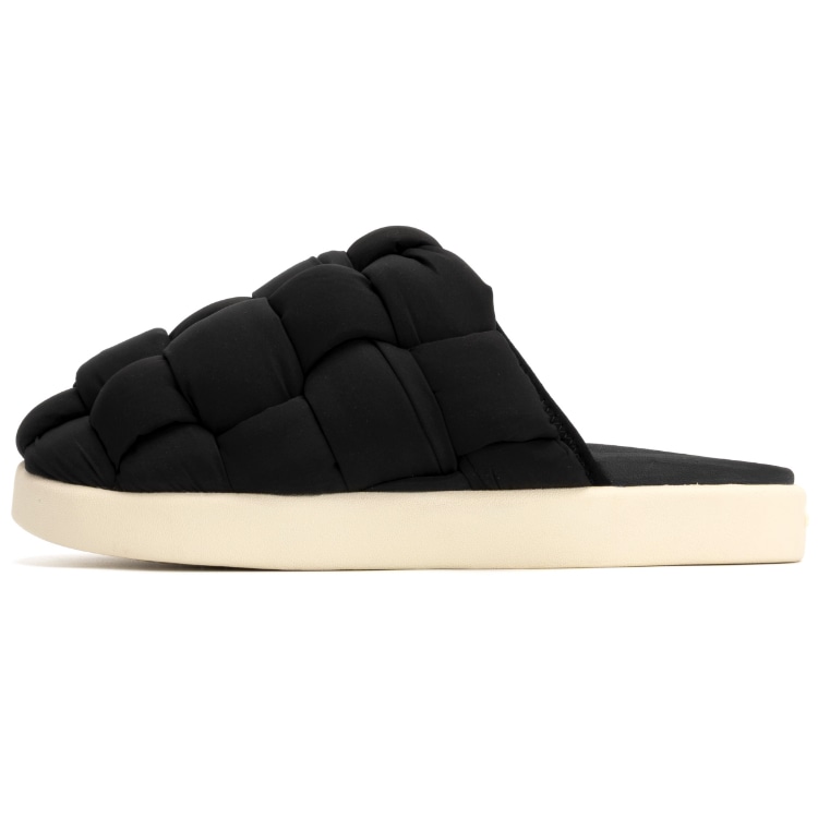 Foot Industry Woven Slides Black