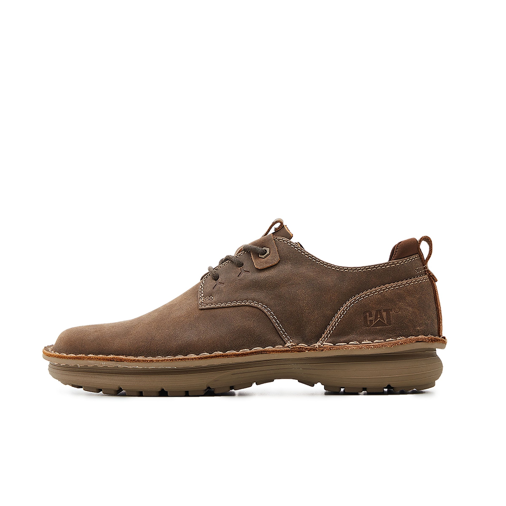 CAT Casual Suede Low-Top Shoes Light Brown
