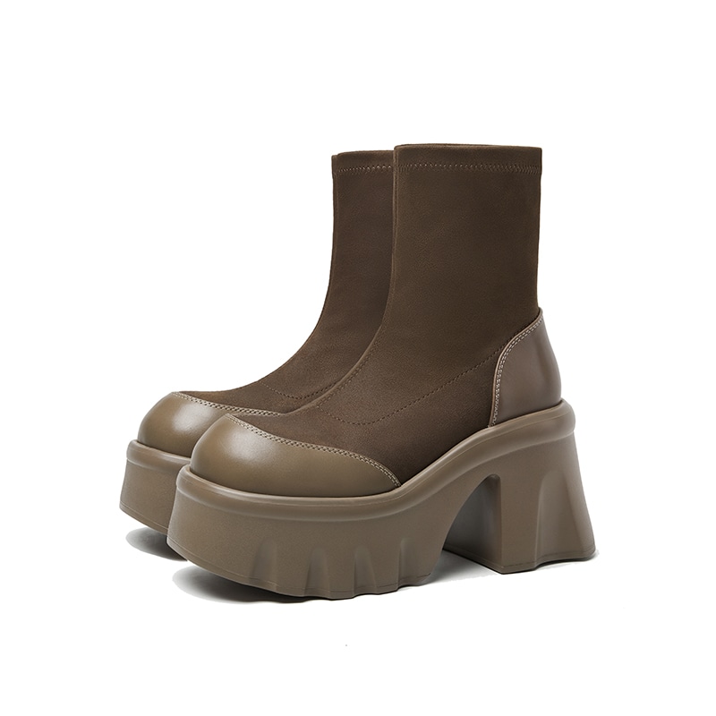 Cherykally Retro Platform Ankle Boots 10cm — фото 1