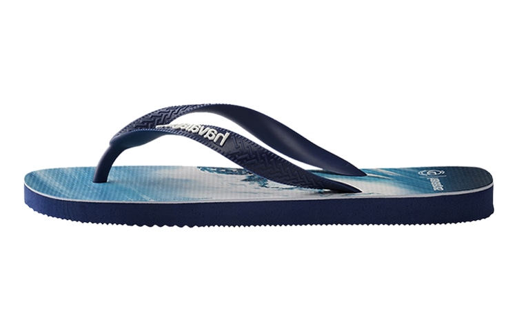 Havaianas Surf Print Flip Flops Blue