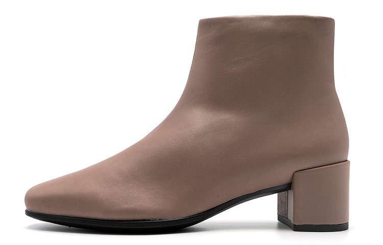ecco/爱步 ecco Xing Su Series Chunky Heel Square Toe Zip Ankle Boots Ink Pink