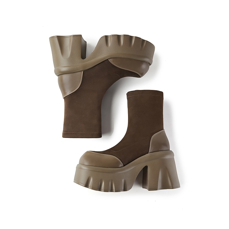 Cherykally Retro Platform Ankle Boots 10cm — фото 3