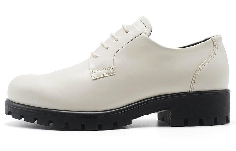 ecco/爱步 Ecco Retro Lace-Up Flat Shoes Women's Light Grey