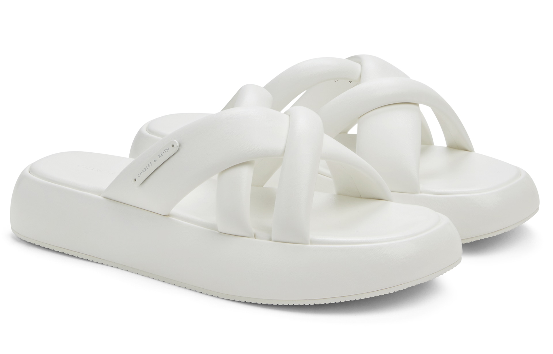 Charles&Keith CHARLESKEITH ck 3.5cm WhiteBlackButterDenim Blue — фото 4