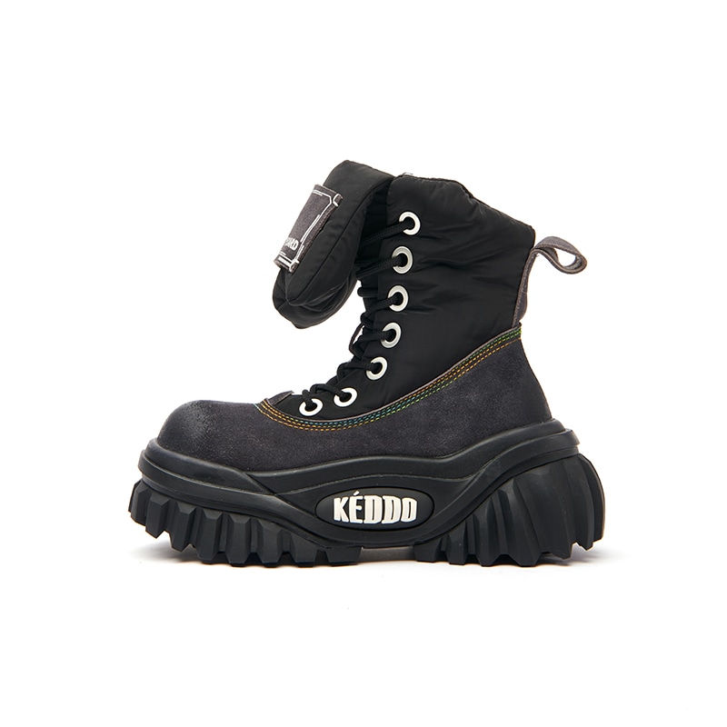 KEDDO Retro Leopard Platform Boots