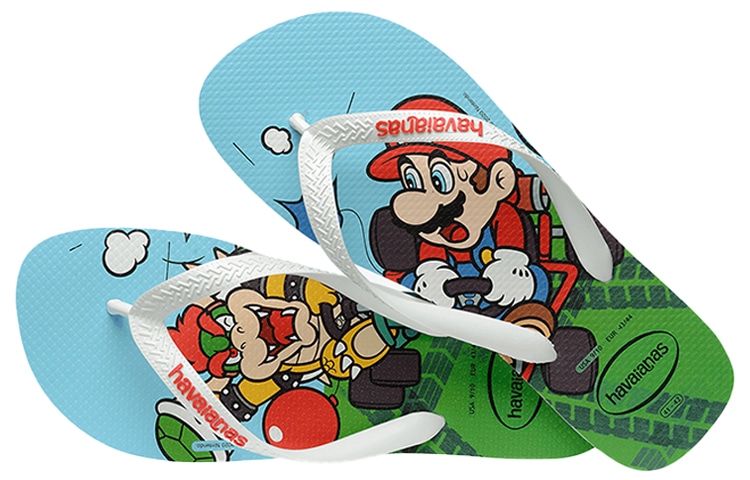 Havaianas Mario Bros White Blue Green