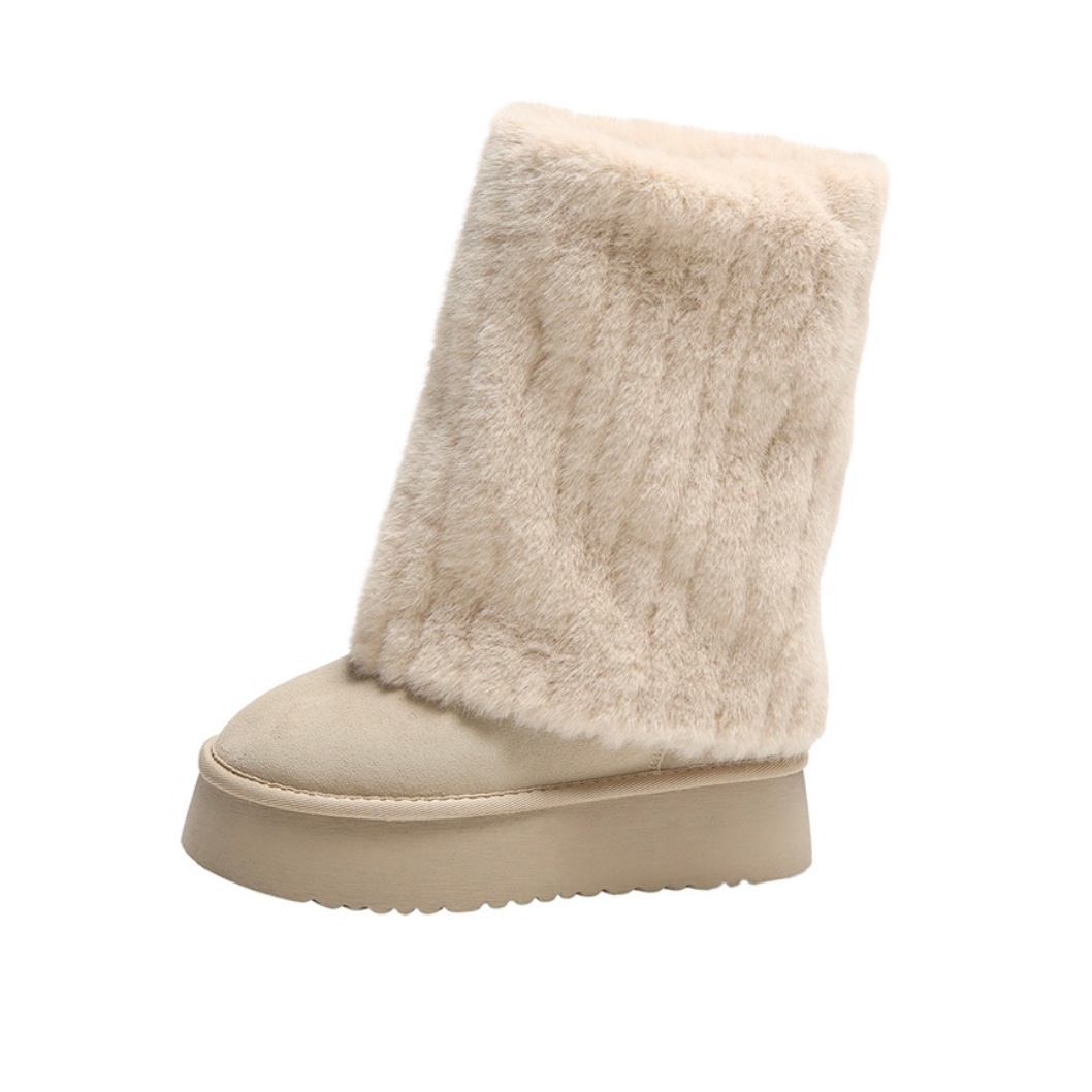CHERRY&KALIKA PU Snow Boots Off-White