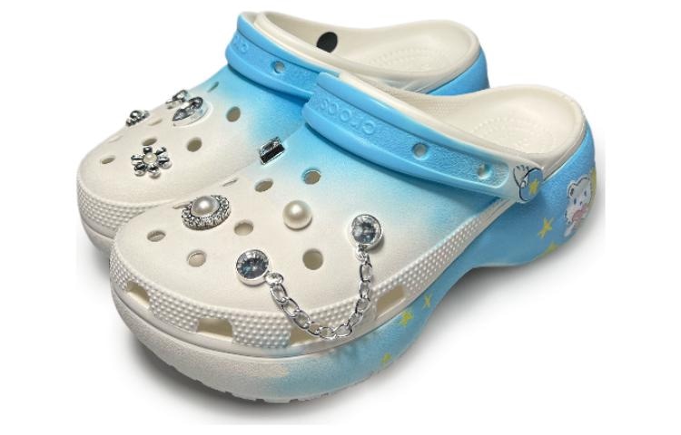 Crocs Classic Lined Blue White — фото 2