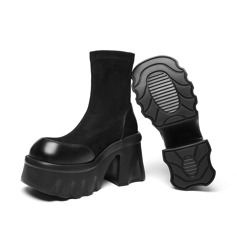 Cherykally Retro Platform Ankle Boots 10cm — фото 11