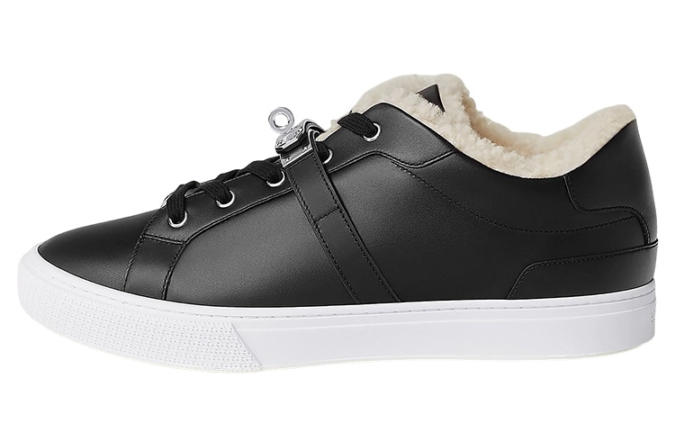 Кроссовки HERMES/爱马仕 Hermes Low Top Leather Sneakers Black