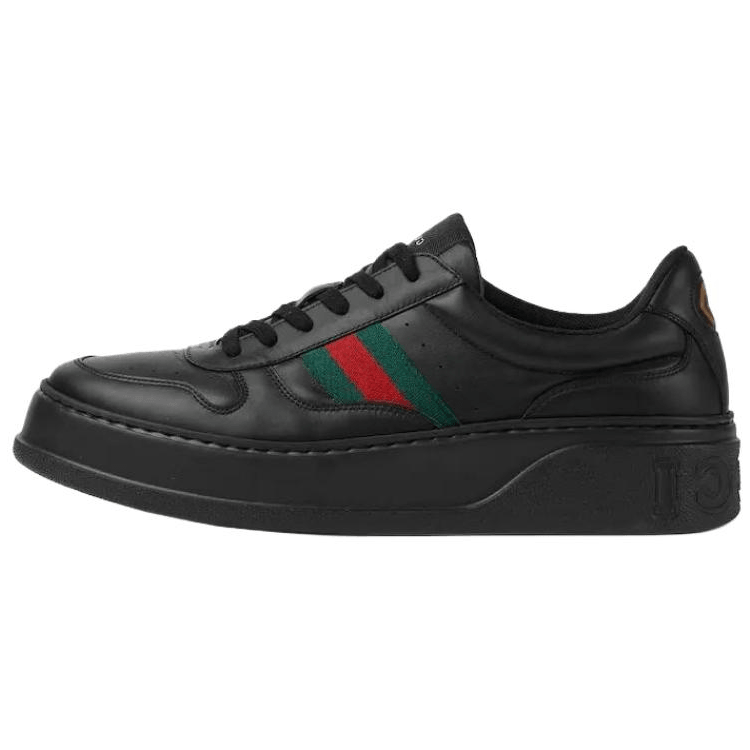 Кроссовки Gucci Leather Low Top Sneakers Black