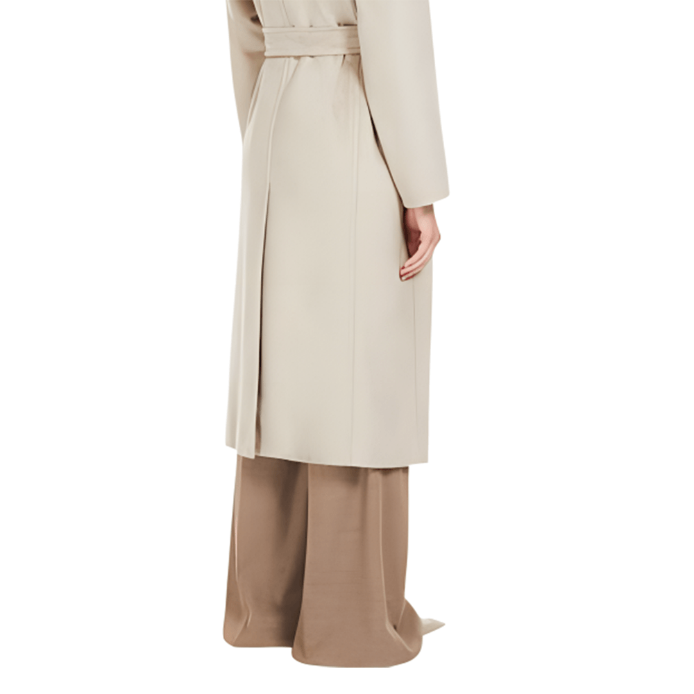 MaxMara Belted Mid-Length Coat Beige — фото 3