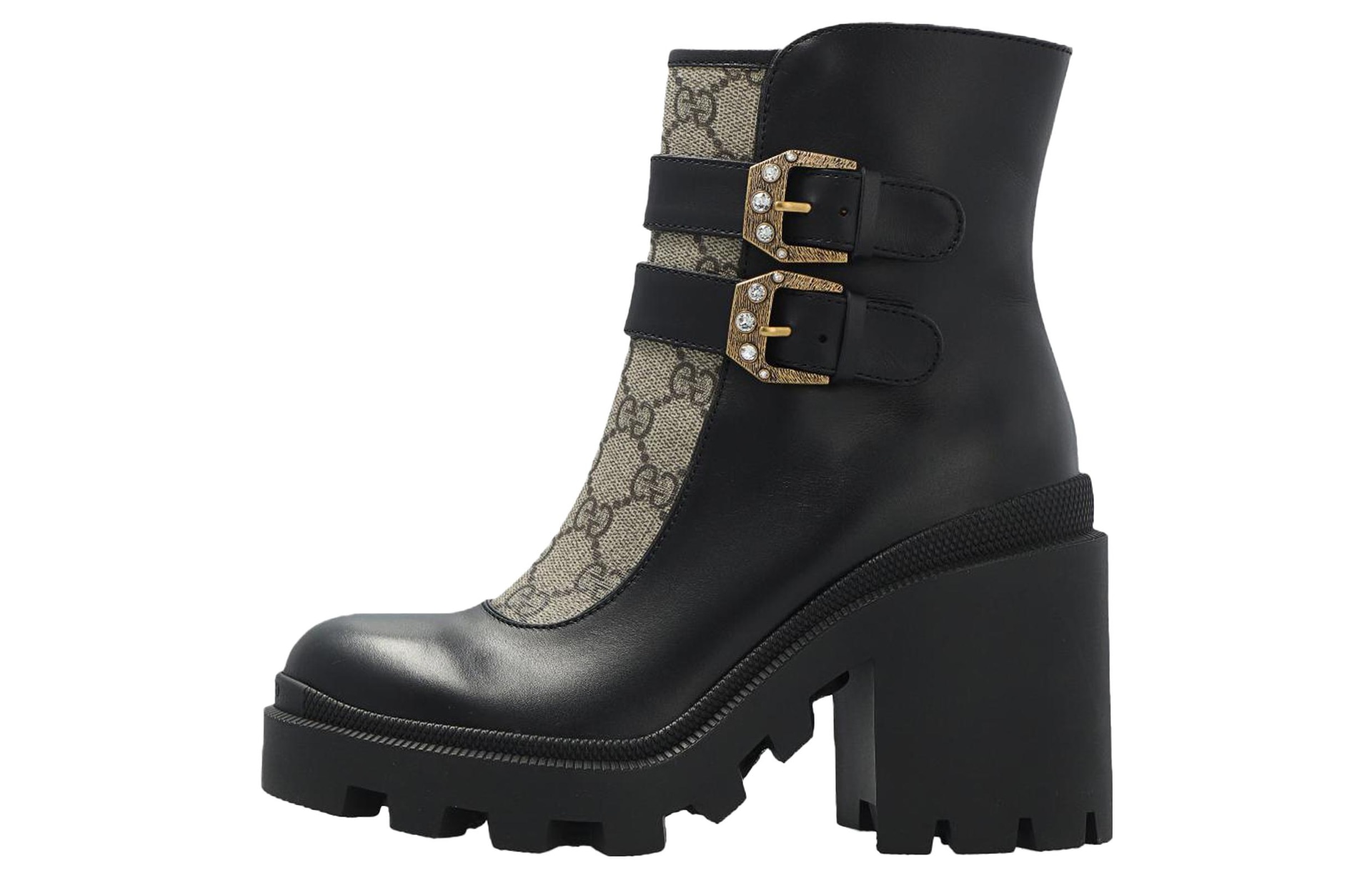 GUCCI/古驰 Gucci Leather Ankle Boots Black
