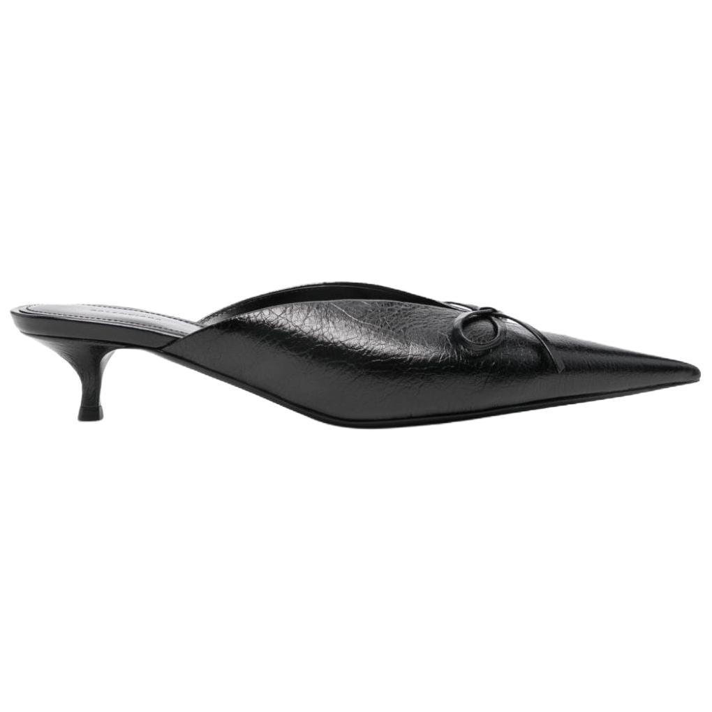 Balenciaga Bow Decor Mules 4cm Black — фото 1