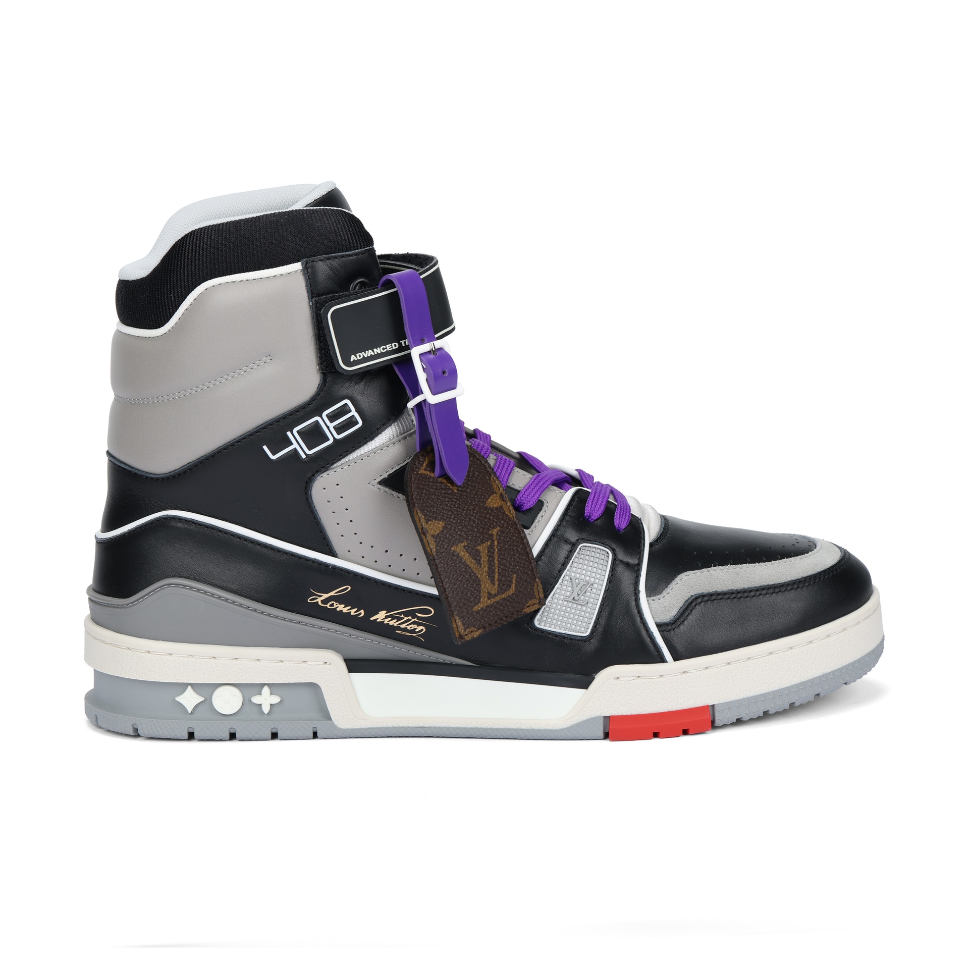 Louis Vuitton Trainer High Top Grey Black — фото 6
