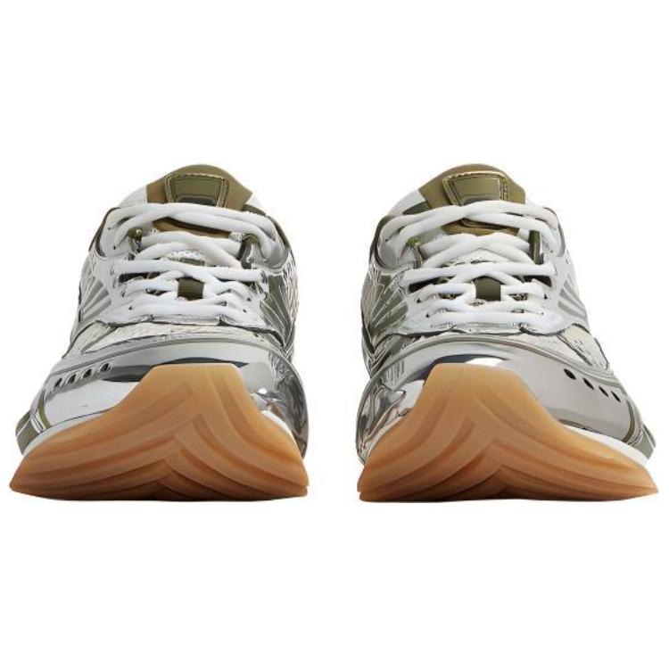 Bottega Veneta Round Toe Low Top Sneakers Brown — фото 3