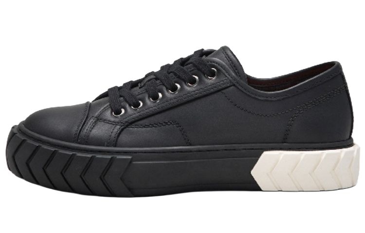 Both Tyres Low Top Canvas Sneakers Black White