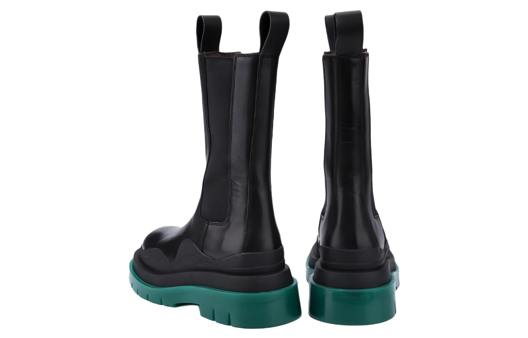 Bottega Veneta Tire Chelsea Boots Black Green — фото 4