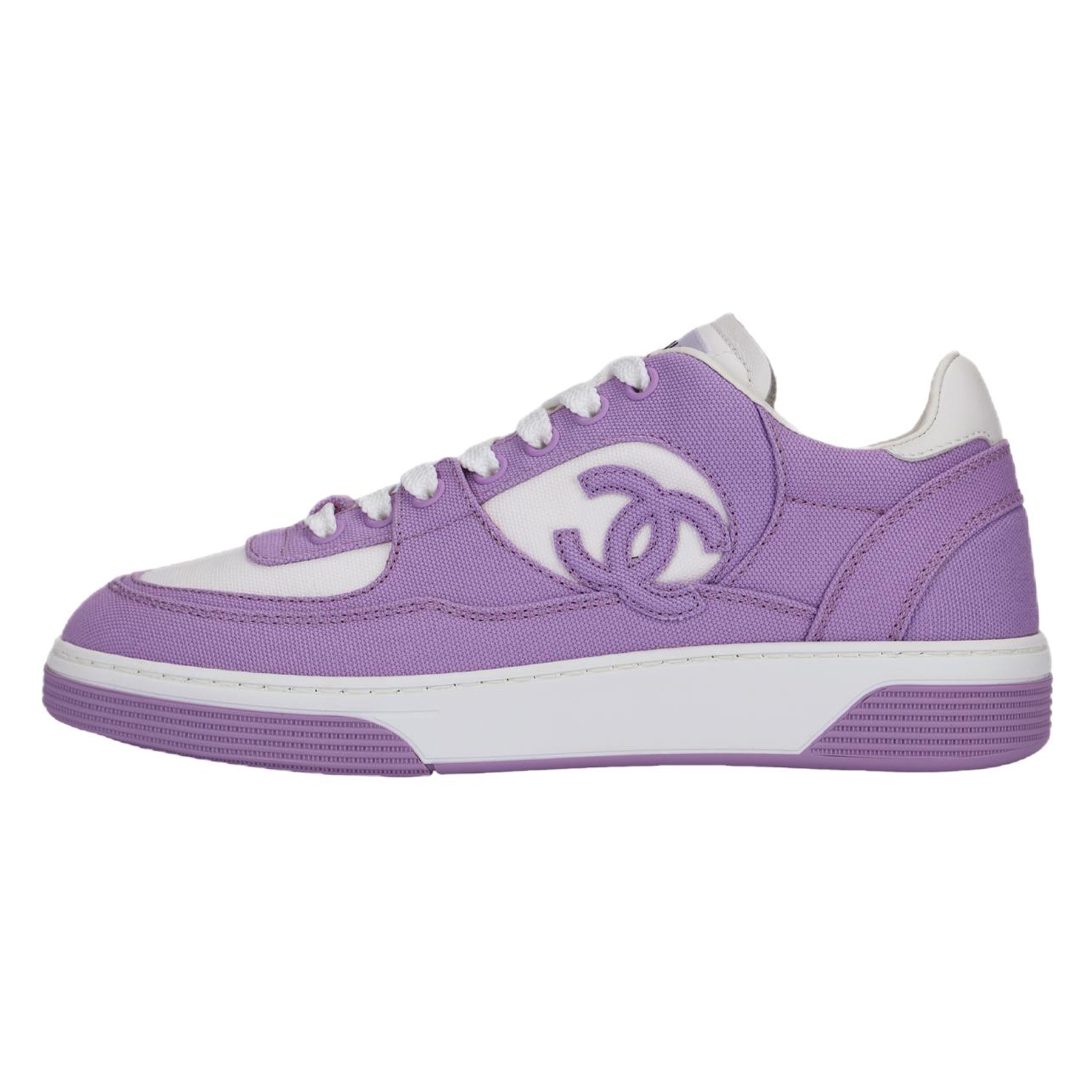 CHANEL Low Top Sneakers Light Purple