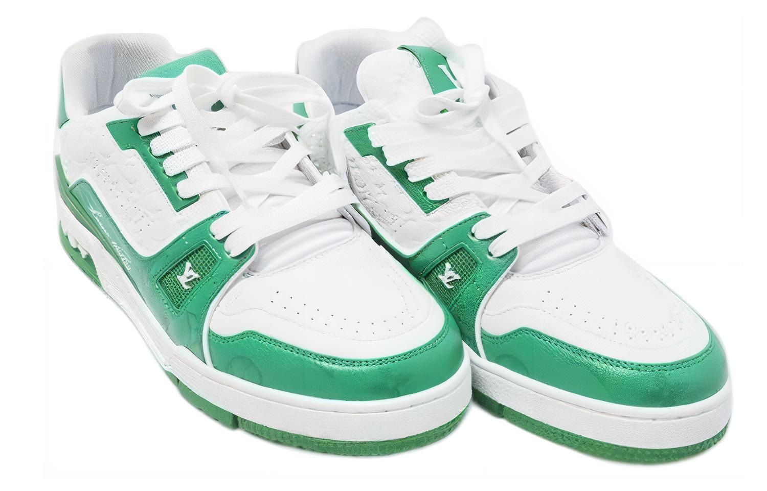 Louis Vuitton Trainer White Green — фото 2