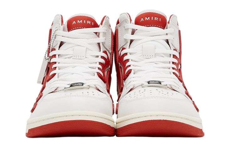 Amiri Skel-Toe Hi White Red — фото 3