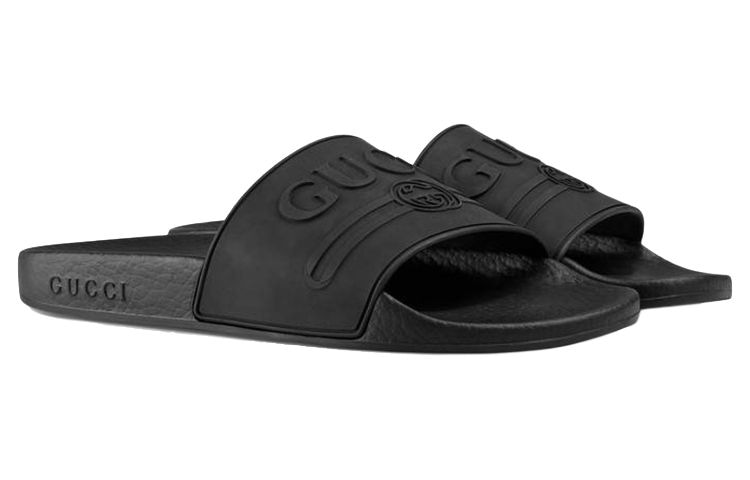 Gucci Rubber Slide Black — фото 2