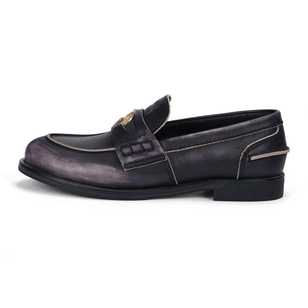 MIU MIU Penny Retro Loafers Blue