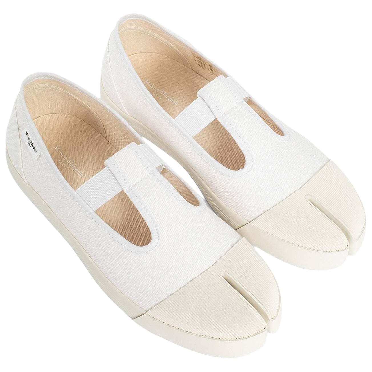 Maison Margiela Tabi Canvas Low White — фото 3