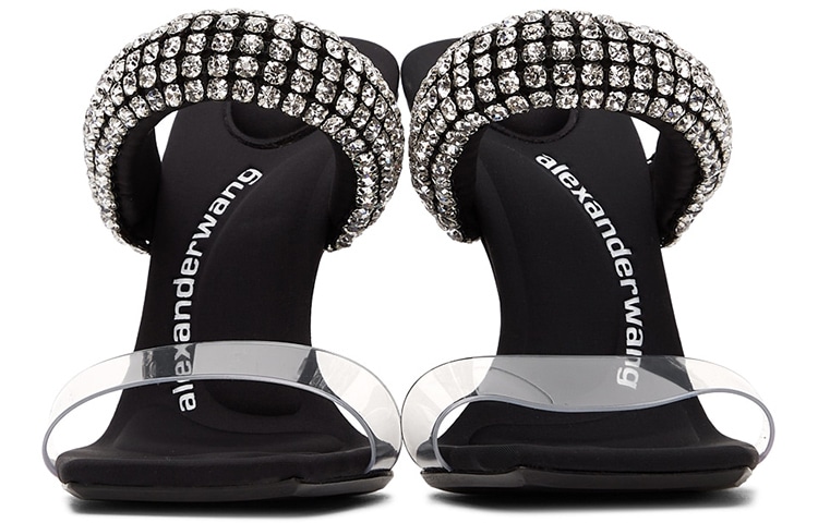 Alexander Wang Rubber Slides Black — фото 2