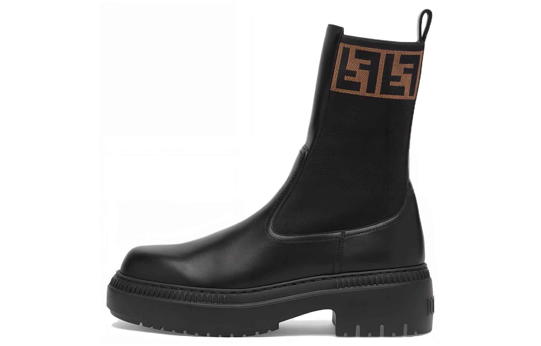 FENDI/芬迪 Fendi Chelsea Boots Black