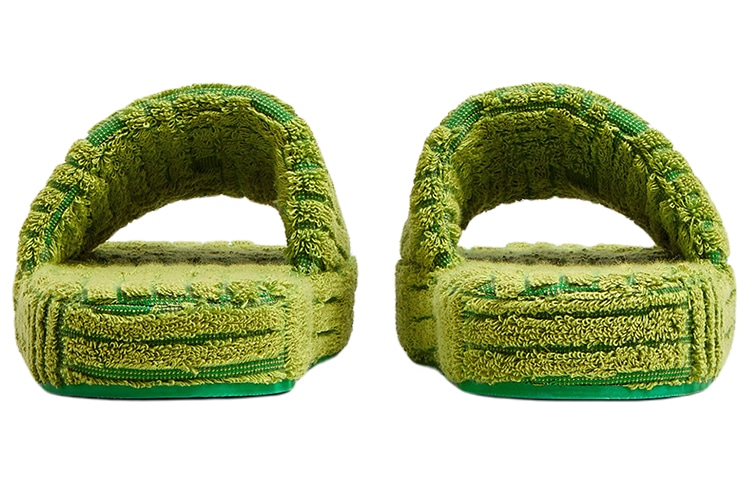 Bottega Veneta Resort Sponge Slides Green — фото 2