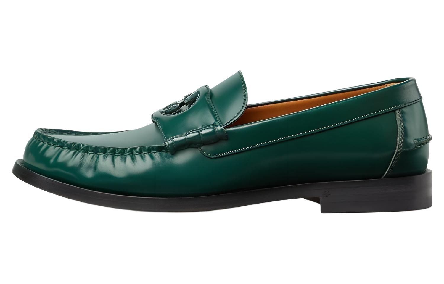 GUCCI/古驰 Gucci Interlocking Loafers Green