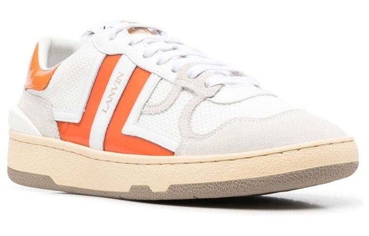 Lanvin Fashion Sneakers White Orange — фото 2