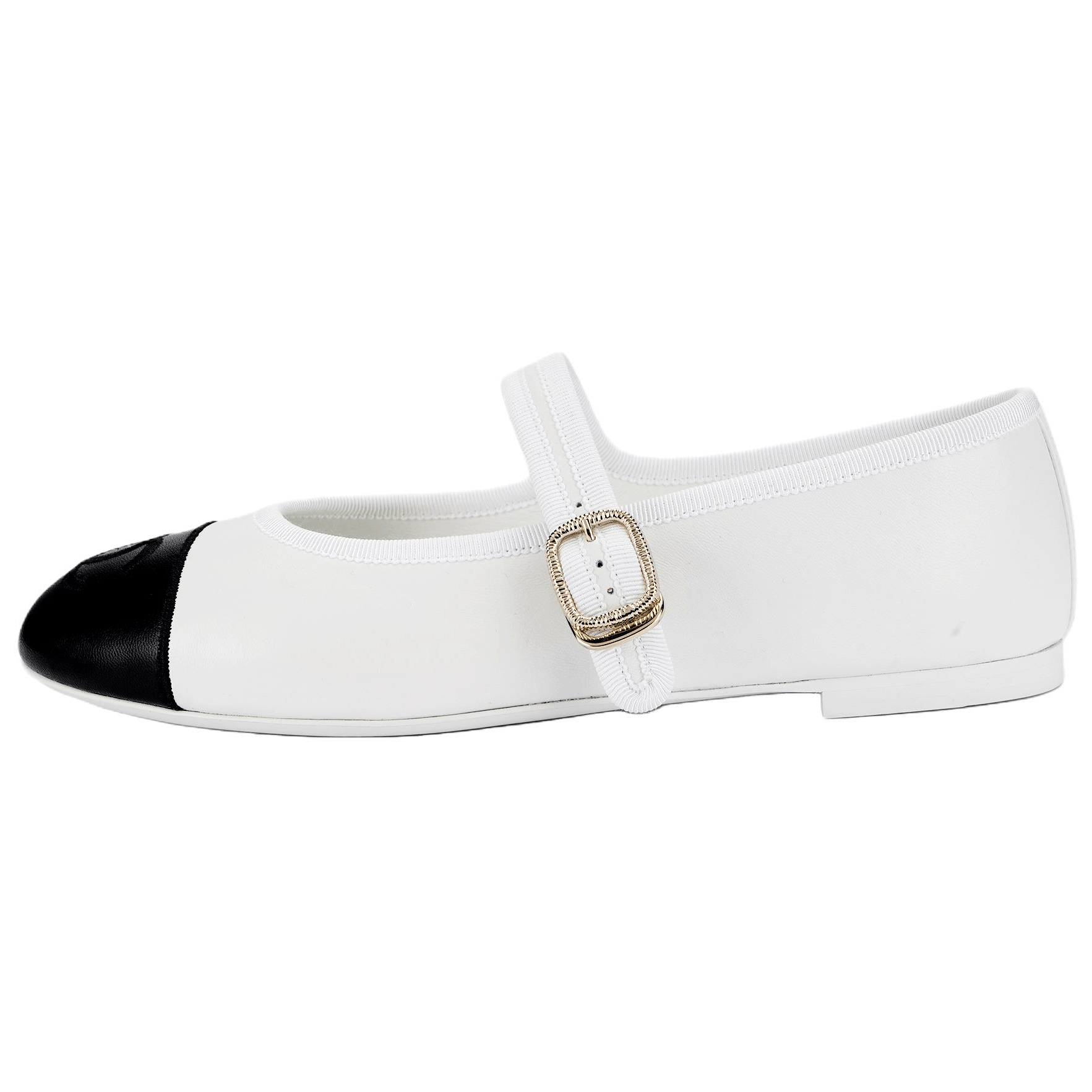 CHANEL 25S Mary Jane White
