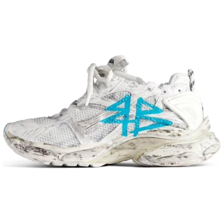 Balenciaga Round Toe Low Top Sneakers White