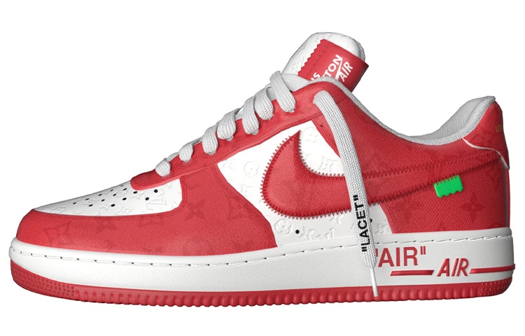 Кроссовки LOUIS VUITTON/路易威登 Nike x Louis Vuitton Air Force 1 Low Red