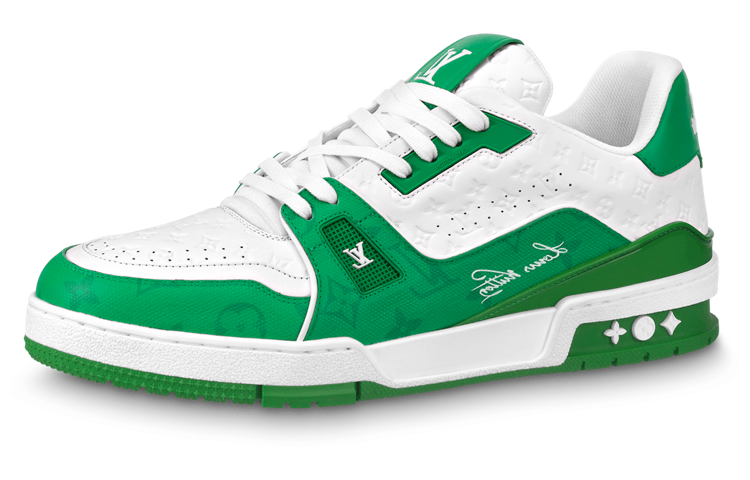 Кроссовки Louis Vuitton Trainer White Green